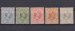 Netherlands Curacao 1892 Mi#25-29 Mint Hinged (15 And 30 Cents Never Hinged) - Curacao, Netherlands Antilles, Aruba