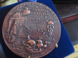 ESPAÑA. MEDALLA CONMEMORATIVA DE LOS 100 AÑOS DE LAS CÁMARAS DE COMERCIO, INDUSTRIA Y NAVEGACIÓN. 1986 - Professionali/Di Società