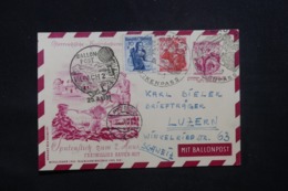 AUTRICHE - Entier Postal + Compléments Par Ballon Villach II En 1951 Pour La Suisse - L 43581 - Ballonpost