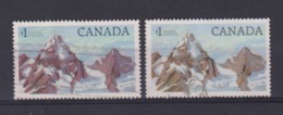 CANADA: Deux Timbres à 1 CAD 'Paysages'  Oblitérés, 2 Nuances 'violet Et Brun-gris' - Altri & Non Classificati