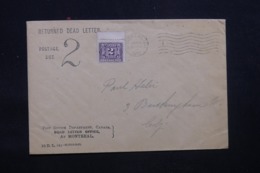 CANADA - Taxe Sur Enveloppe De La Poste De Montréal En 1912 - L 43601 - Cartas
