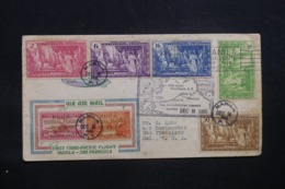 PHILIPPINES - Enveloppe 1er Vol Manille / San Francisco En 1935, Affranchissement Plaisant - L 43606 - Philippines