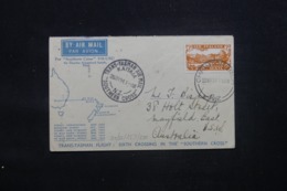NOUVELLE ZÉLANDE - Enveloppe Par Avion De Christchurch Pour L 'Australie En 1934 - L 43616 - Covers & Documents