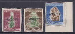 Italy Trieste Zone A AMG-FTT 1950 Sassone#84-86 Mint Never Hinged - Ungebraucht