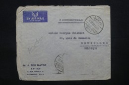 FRANCE - Griffe D' Accident D'avion Français Au Verso D'une Enveloppe De Alexandrie En 1937 Pour Bruxelles - L 43648 - Cartas Accidentadas