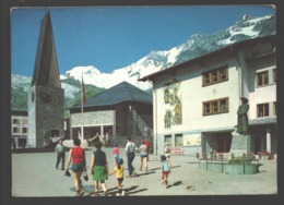 Saas-Fee - Dorfplatz, Alphubel, Täschhorn, Dom, Südlenz - Animation - Täsch