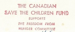 F029 EMA AFS METER STAMP FREISTEMPEL - CANADA 1968 SAVE THE CHILDREN FUND FREEDOM FROM HUNGER - Contre La Faim