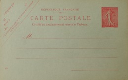 R1189/105 - ENTIER POSTAL - TYPE SEMEUSE LIGNEE - N°129-CP1 (408) - Overprinter Postcards (before 1995)