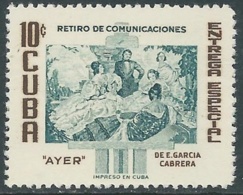 1957 CUBA ESPRESSO QUADRI CELEBRI 10 CENT MNH ** - RB11-6 - Sellos De Urgencia