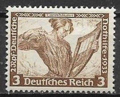 GERMANIA REICH TERZO REICH 1933 OPERE MUSICALI DI WAGNER UNIF.470 MNH SENZA GOMMA VF - Neufs