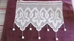 Une Paire De Rideaux Au Crochet.en Coton Blanc. - Tendine