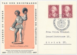 1957 - Tag Der Briefmarke - Basel - Giornata Del Francobollo