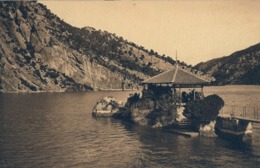 GUADALAJARA 1949 , SALTO DE BOLARQUE , KIOSCO DEL EMBALSE , TARJETA POSTAL NO CIRCULADA - Guadalajara