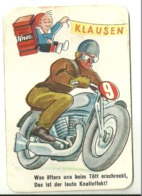 5510" KNORR-NAHRMITTEL A-G - THAYNGEN - FIGURINA SU CARTONCINO-WAS OFTERS UNS BEIM TOFF ERSCHRECKT.."MOTOCICLISMO-ORIG. - Autres & Non Classés