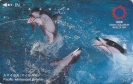TC Japon / 110-011 - Série OSAKA RING OF FIRE - ANIMAL - DAUPHIN - DOLPHIN Japan Phonecard - 28 - Delfines