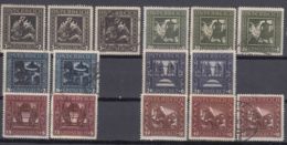 Austria 1926 Mi#488-493 Multiples, Mint Hinged And Used - Ongebruikt