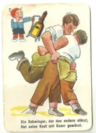 5516" KNORR-NAHRMITTEL A-G - THAYNGEN - FIGURINA SU CARTONCINO-EIN SCHWINGER DER DEN ANDERN STURZT.."LOTTATORI-ORIG. - Autres & Non Classés