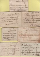 Macon - Saone Et Loire - Lot De 7 Marques Postales - Sans Correspondance - 1701-1800: Précurseurs XVIII