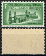 ITALIA RSI - 1944 - DUOMO DI PALERMO - MNH - Correo Urgente