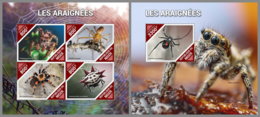 NIGER 2019 MNH Spiders Spinnen Araignees M/S+S/S - IMPERFORATED - DH1940 - Spiders