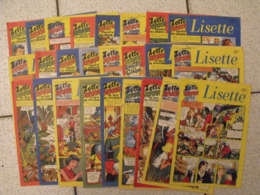 Lisette. 25 N° 1954-55. Revue Pour Fillette. Erik (nique Pat Prune) Marié (zette Reporter) Solveg Desrieux à Redécouvrir - Lisette