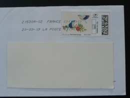 Oiseau Bird Timbre En Ligne Sur Lettre (e-stamp On Cover) TPP 4493 - Passeri