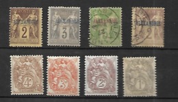 Alexandrie     1893  Cat Yt N°  2,2,3,4,50 A, 51, 52,53     N* MLH - Neufs