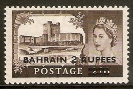 BAHRAIN 1960 2R ON 2s 6d TYPE III SG 94b MOUNTED MINT Cat £30 - Bahrain (...-1965)