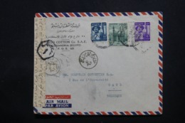 EGYPTE - Enveloppe Commerciale Du Alexandria Pour Gand Avec Contrôle Postal , Affranchissement Plaisant - L 43754 - Cartas