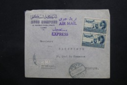 EGYPTE - Enveloppe Commerciale Du Caire Pour Bruxelles En 1947 , Affranchissement Plaisant - L 43763 - Briefe U. Dokumente