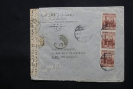 EGYPTE - Enveloppe Commerciale De Alexandrie Pour Gand Avec Contrôle Postal, Affranchissement Plaisant - L 43801 - Cartas