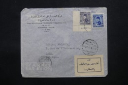 EGYPTE - Enveloppe Commerciale En Recommandé De Alexandrie Pour Gand En 1949, Affranchissement Plaisant - L 43806 - Cartas