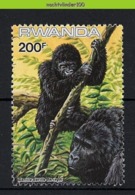 Nff120 'WWF' FAUNA MENSAAP APEN ZOOGDIEREN GORILLA PRIMATE MONKEYS MAMMALS APES AFFEN SINGES RWANDA 1985 PF/MNH - Gorilles