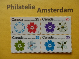 Canada 1970, EXPO UNIVERSELLE WERELDTENTOONSTELLING OSAKA: Mi 451-54, ** - 1970 – Osaka (Giappone)