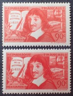 R1615/1337 - 1937 - DESCARTES - N°341 à 342 NEUFS** - Ungebraucht