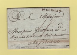 St Chinian - Herault - 1785 - Courrier De Cessnon - 1701-1800: Vorläufer XVIII