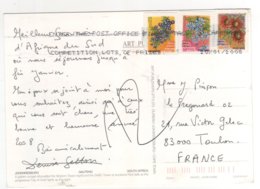 Beaux Timbres " Fleurs  " Sur Cp , Carte , Postcard Du 20/01/2008 - Lettres & Documents