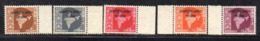 CI886a - INDIA 1957 , Franchigia Militare Yvert Serie N. 33/37 ***  MNH  (2380A)  Laos - Military Service Stamp