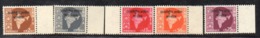 CI940 - INDIA 1957 , Franchigia Militare Yvert Serie N. 38/42 ***  MNH  (2380A)  Vietnam - Military Service Stamp