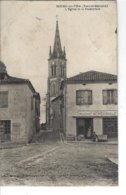 82 - BOURG DE VISA - T.B. Vue Animée Peu Courante De L'Eglise Et Du Presbytère ( Ruche Méridionale - Tabac ) - Bourg De Visa