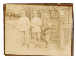GUERRE 1914-18 Photographie FERME D'ANGLEMONT Groupe De Militaires - Andere & Zonder Classificatie