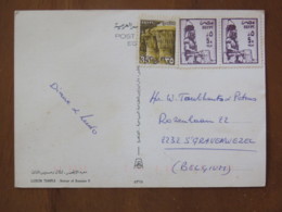 Egypt  Postcard "Luxor Temple - Ramses II" To Belgium - Archaeology - Covers & Documents