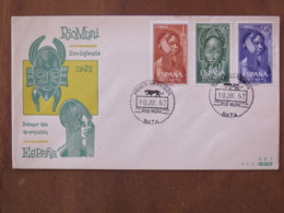 Rio Muni 1962 FDC Cover - Pro Infancia - Mask - Hair Dress Or Hat - Rio Muni