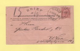 Autriche - Entier Postal - Pneumatique - Wien -1893 - Otros & Sin Clasificación