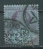 Timbre Angleterre Perforé AFB Filigrane Couronne - Used Stamps