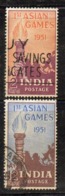 Y241 - INDIA 1951, Yvert Serie N. 32/33  Usata (2380A)  Asian Games - Gebraucht