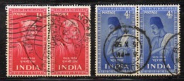 Y352 - INDIA 1952, Yvert N. 38+40 In Coppia  Usata (2380A) - Usados