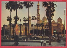 Egypte-ALEXANDRIE - La Mosquée Abou El Abbas La Nuit -Animation - *SUP ** 2 SCANS - Alexandrie