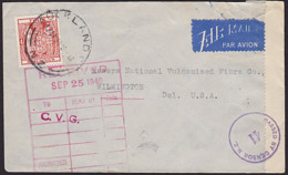 NEW ZEALAND - US CENSORED COMMERCIAL 4s ARMS COVER WINGFIELD CINDERELLA - Briefe U. Dokumente