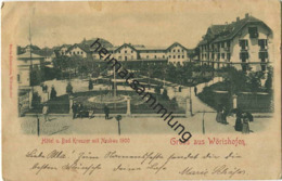 Wörishofen - Hotel Und Bad Kreuzer Mit Neubau 1900 - Verlag Maria Zimbelius Wörishofen - Gel. 1901 - Bad Woerishofen